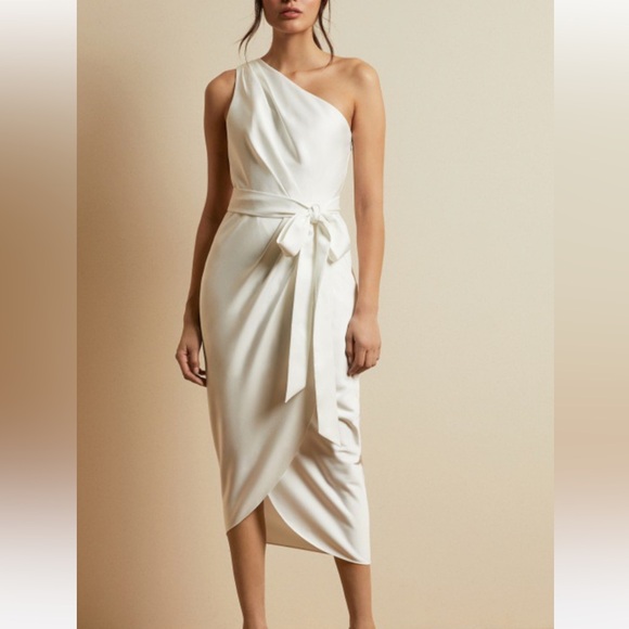 satin ivory mini dress Women's White Carmin Mini Dress Ivory in Size XL by Outcast